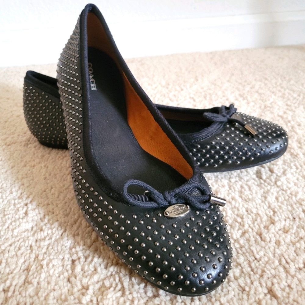 Coach Lara Studded Ballet Flats